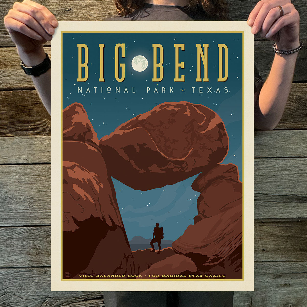 Big Bend National Park: Balanced Rock (63 National Parks) Art Print