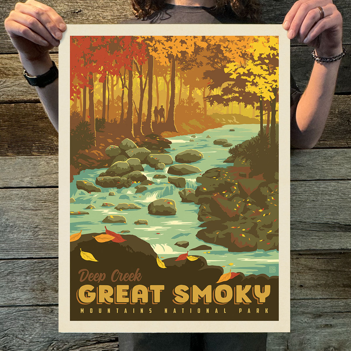 Great Smoky Mountains National Park: Deep Creek (63 National Parks) Art Print