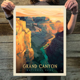 Grand Canyon National Park: Deep Shadows (63 National Parks) Art Print