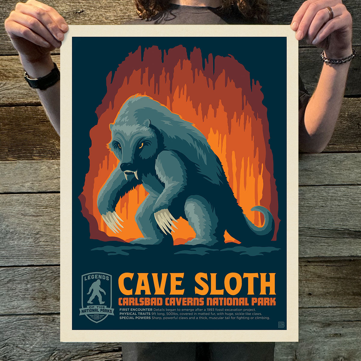 Carlsbad Caverns National Park: Cave Sloth (Legends & Monsters) Art Print