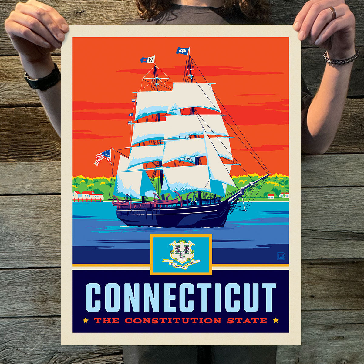 Connecticut (State Pride) Art Print