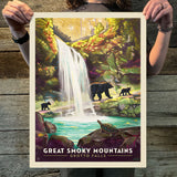 Great Smoky Mountains National Park: Grotto Falls (63 National Parks) Art Print