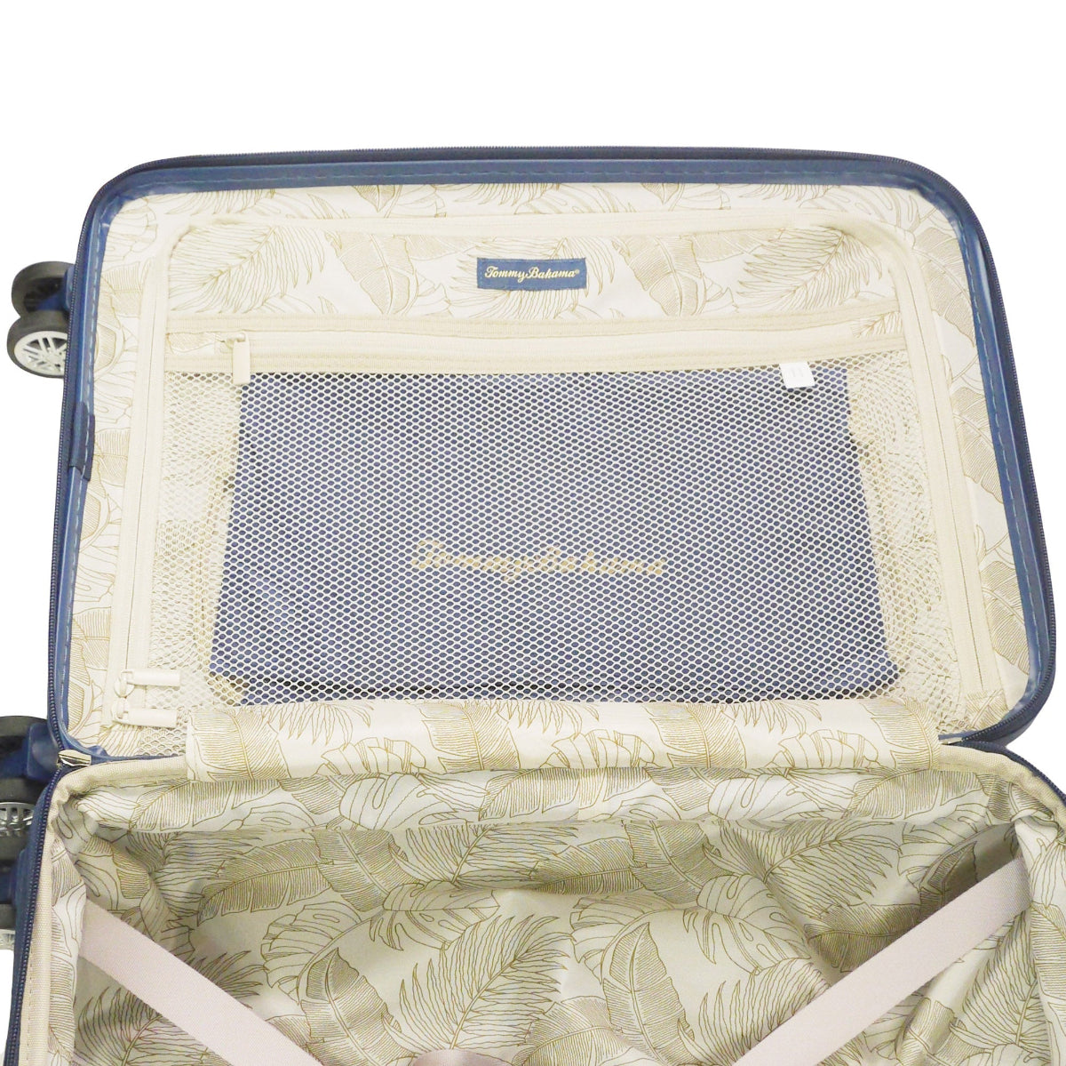 Tommy Bahama 22.5" Navy Hard-Sided 3D Pineapple Luggage with Drawstring Bag