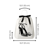 High Heel Sandal Shoe Bag, Cream