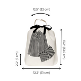 Striped Pajamas Travel Bag, Cream