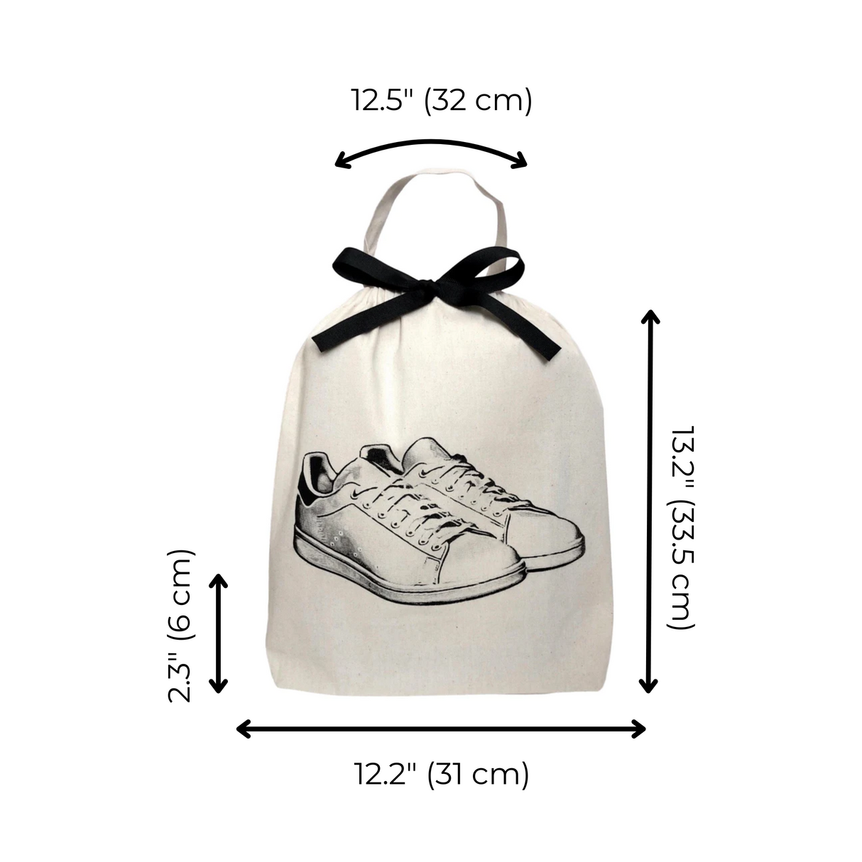 White Sneaker Shoe Bag, Cream