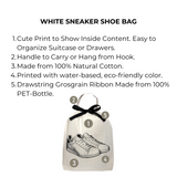 White Sneaker Shoe Bag, Cream