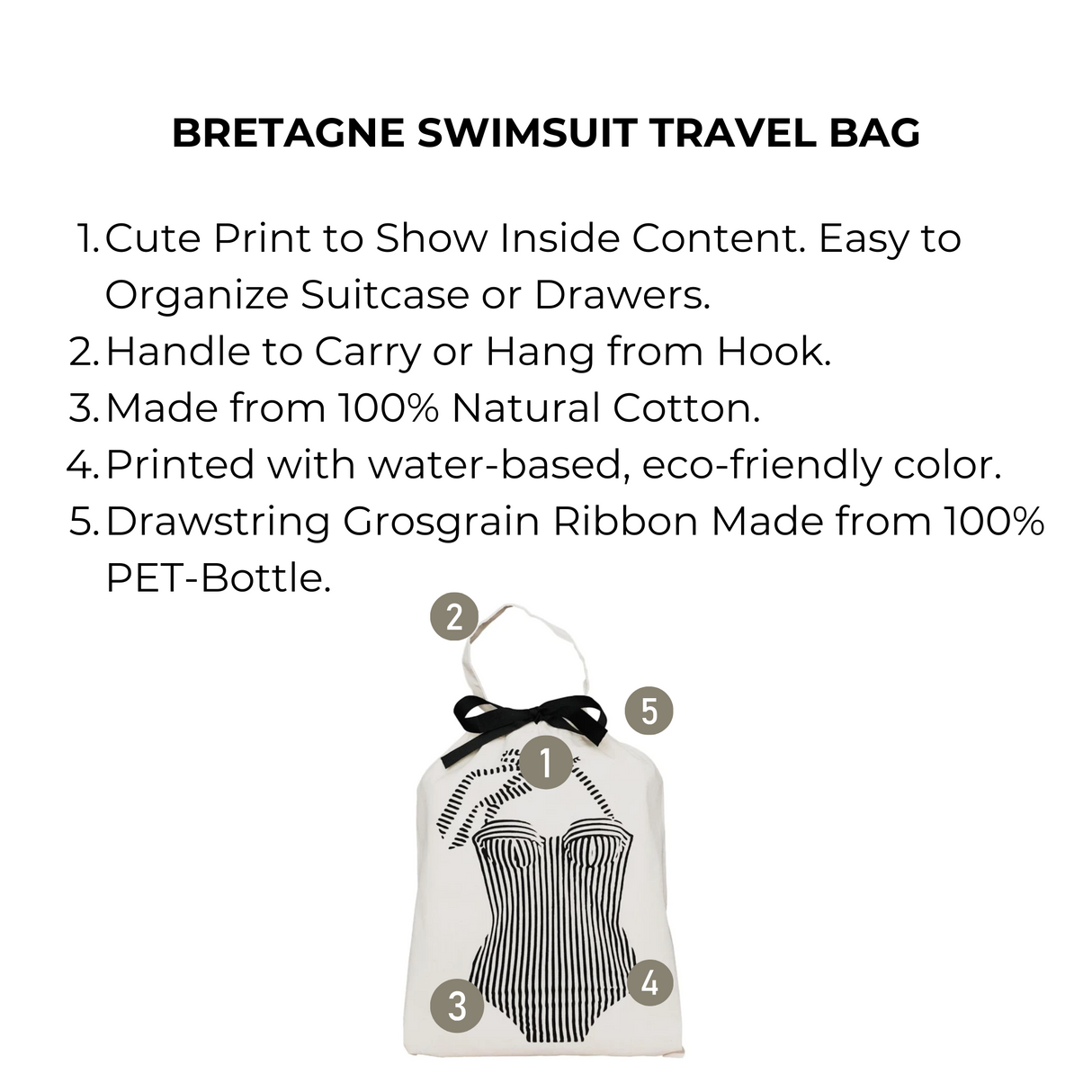 Bretagne Swimsuit Travel Bag, Cream