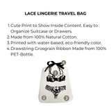 Lace Lingerie Travel Bag, Cream