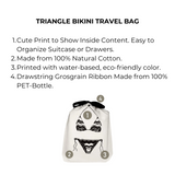 Triangle Bikini Travel Bag, Cream