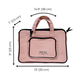 Laptop Case 13", Handle & Charger Pocket, Pink/Blush