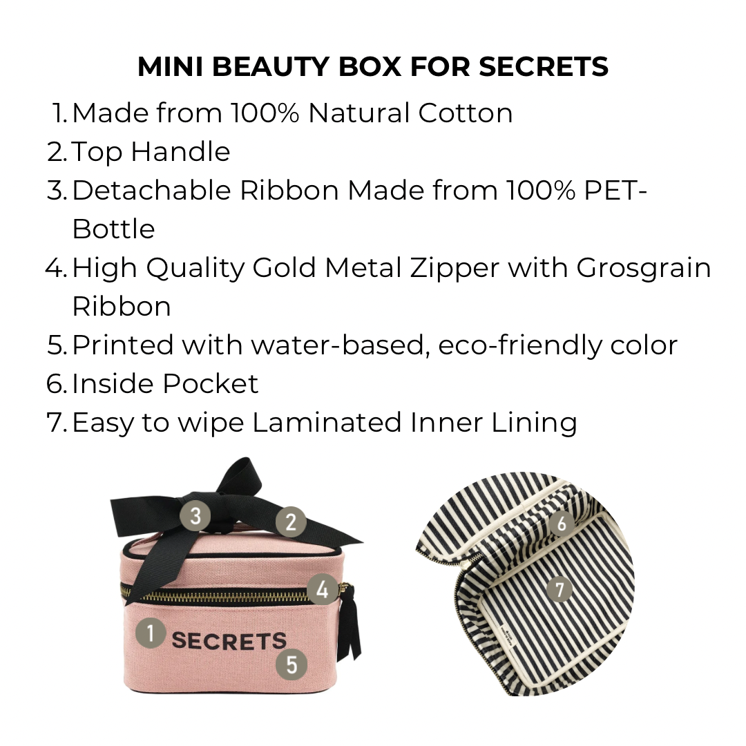 Mini Beauty Box for Secrets, Pink/Blush