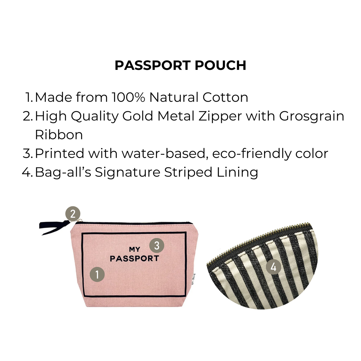 Passport Pouch, Pink/Blush