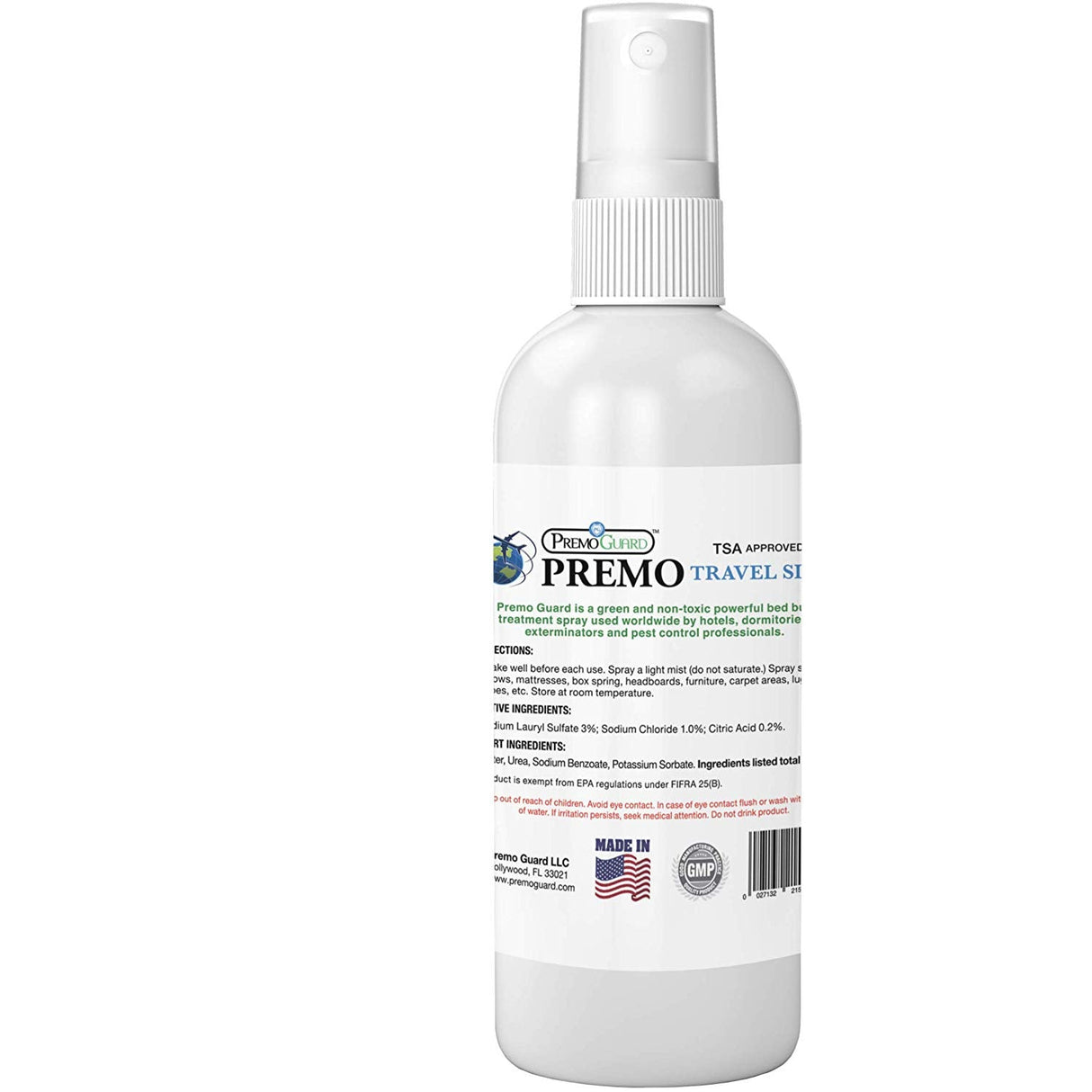 Bed Bug & Mite Killer Spray – 3 oz Travel Size – All Natural Non-Toxic - By Premo Guard