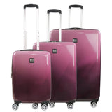 Ful Impulse Ombre Hardside Spinner Luggage, 3pc set, Pink