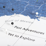 Push Pin National Parks Map - Navy Color Splash - Pins Included!