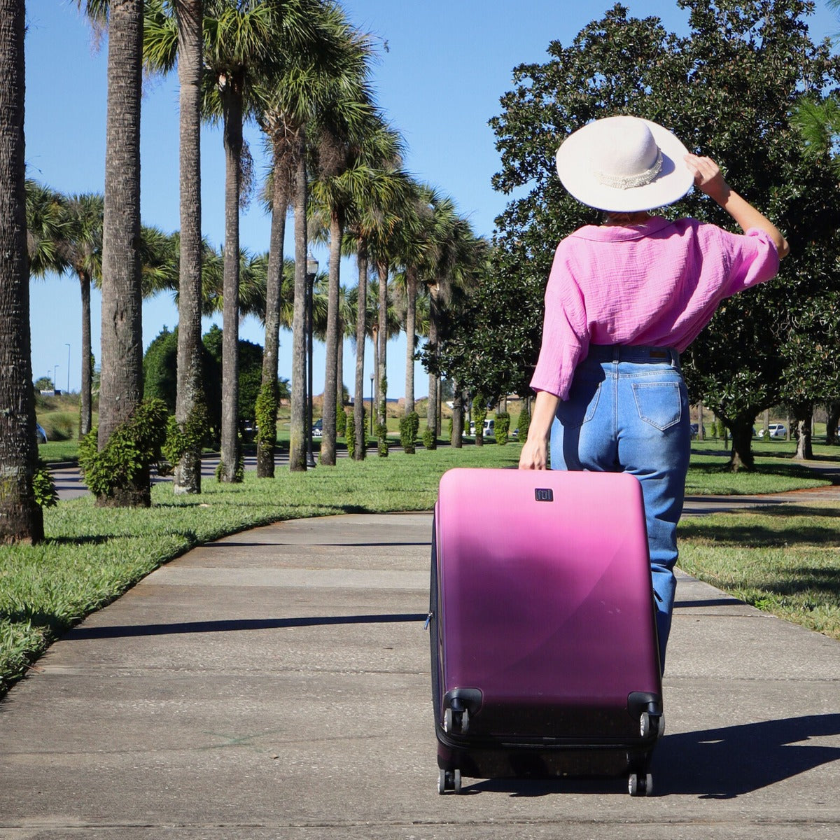 Ful Impulse Ombre Hardside Spinner 22" Luggage, Pink