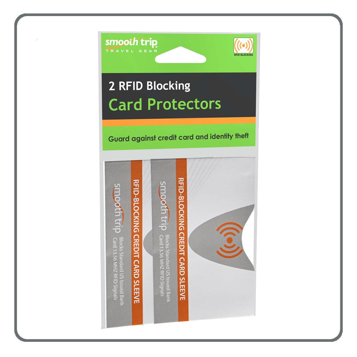 RFID Blocking White Card Protectors - 2 Pack