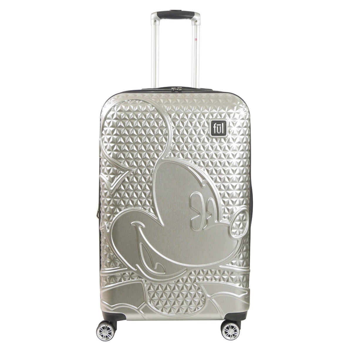 Mickey Mouse Rolling Luggage FŪL Disney Suitcase 30" Silver