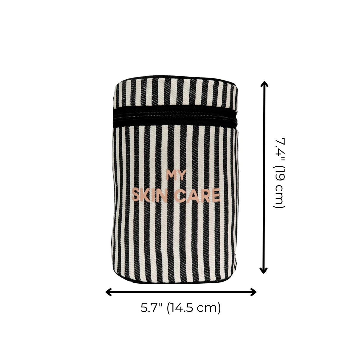 Round My Skin Care Case, Striped