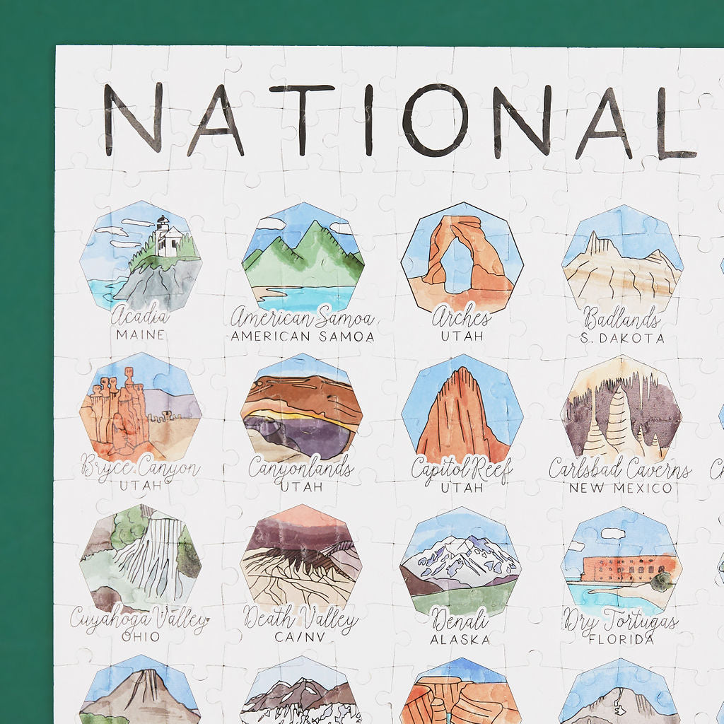 Reversible Two-In-One US National Parks Puzzle (500 pcs)