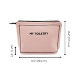 Toiletry Pouch with Coated Lining, Pink/Blush