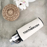 Toothbrush Travel Case, Cream