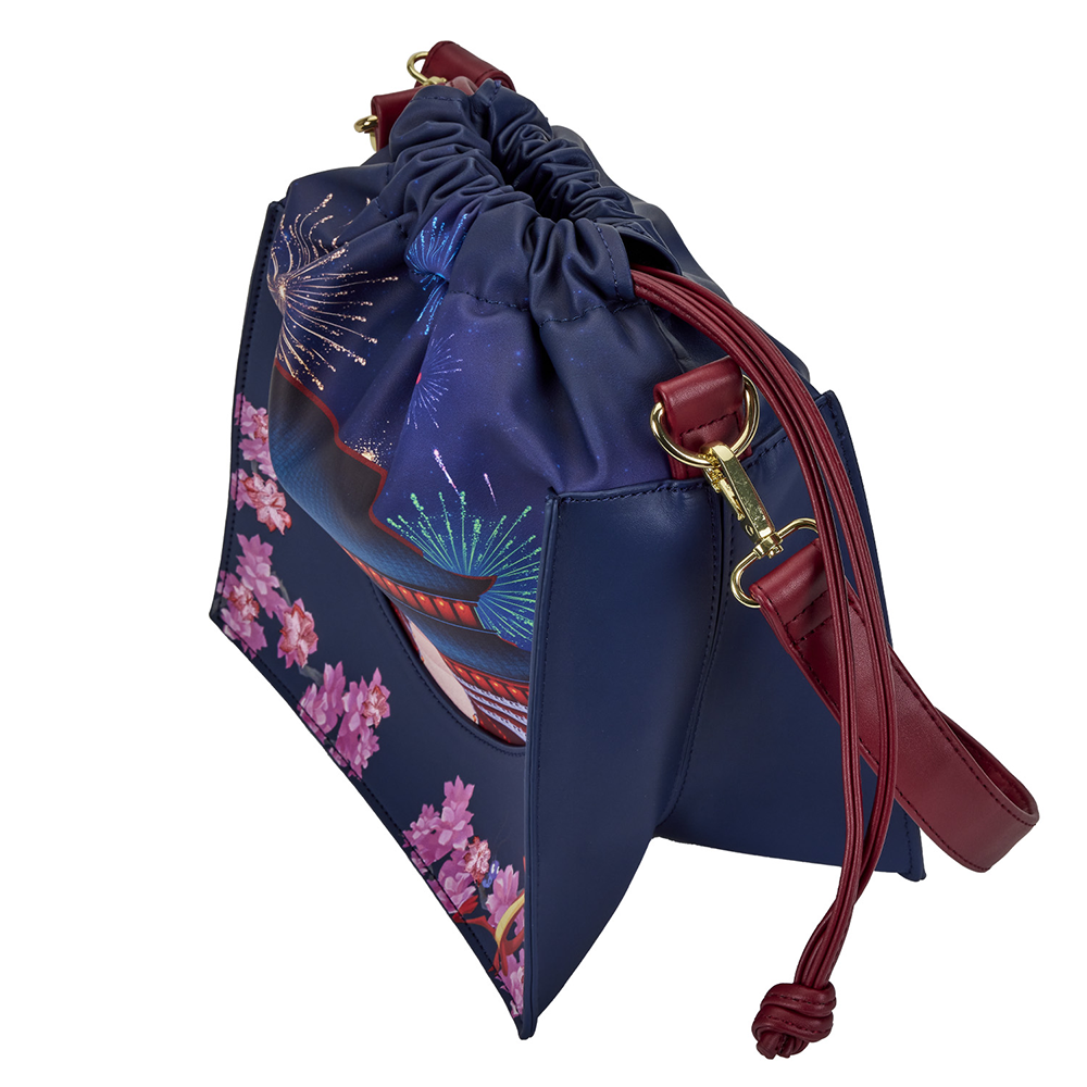 Loungefly: Disney Mulan Castle Cinch Sack Cross Body Bag