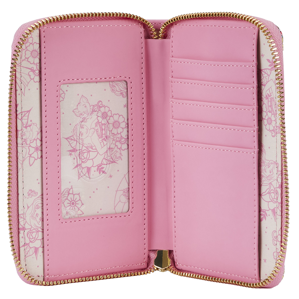 Loungefly: Disney Princess Tattoo Aop Zip Around Wallet