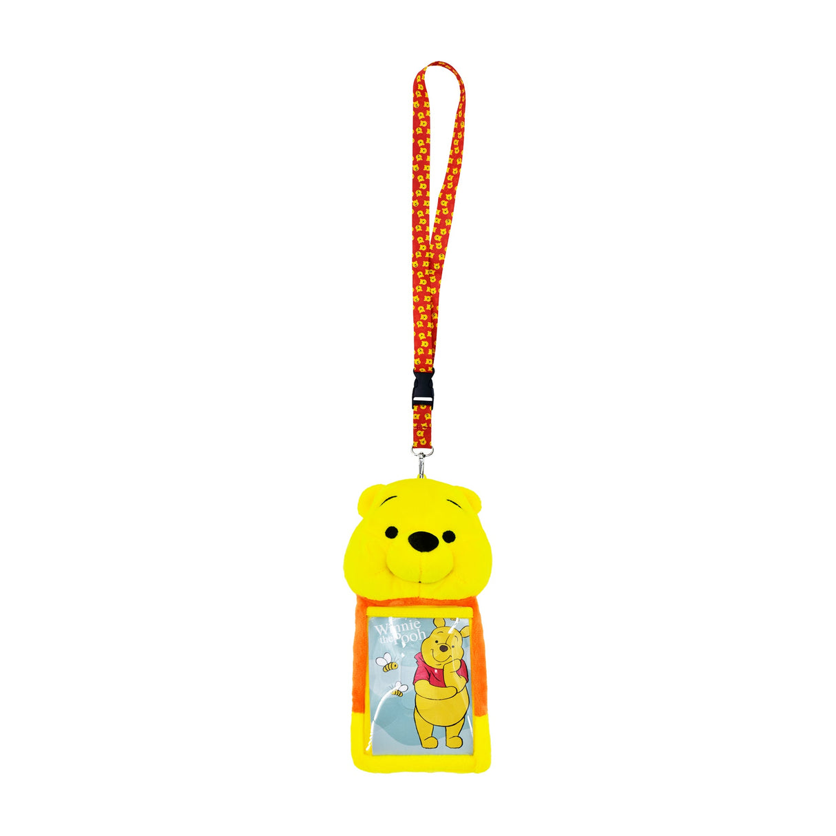 Disney Winnie the Pooh Plush Lanyard, ID Card and Badge Holder, Yellow