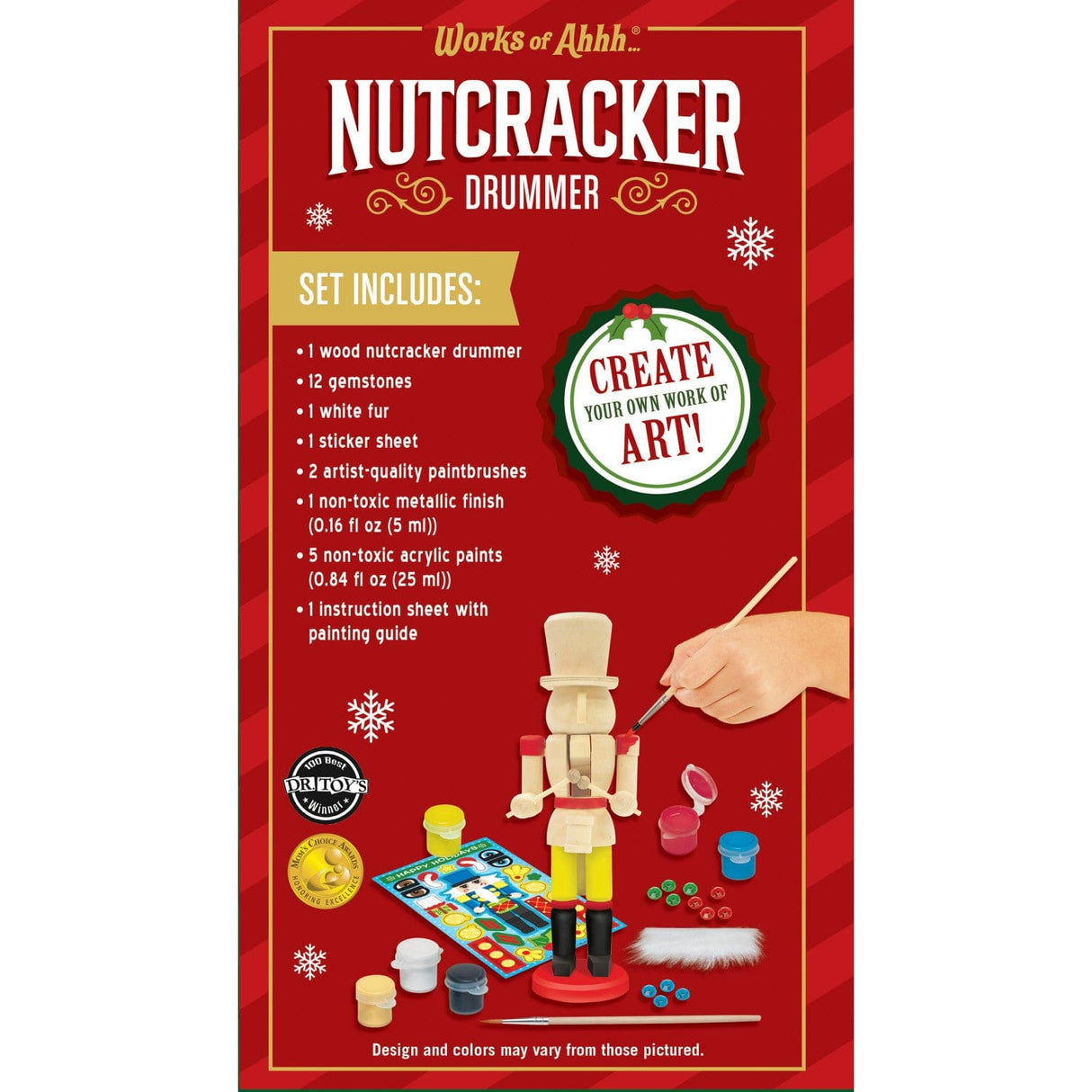 Nutcracker Drummer Wood Paint Set