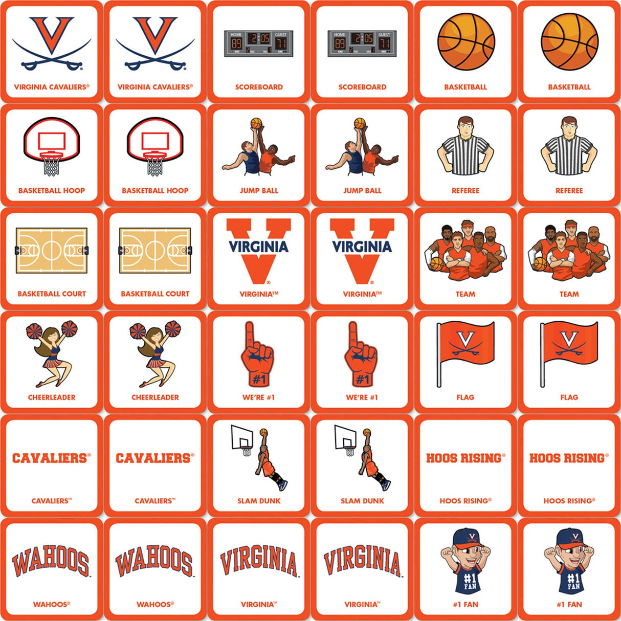 Virginia Cavaliers Matching Game