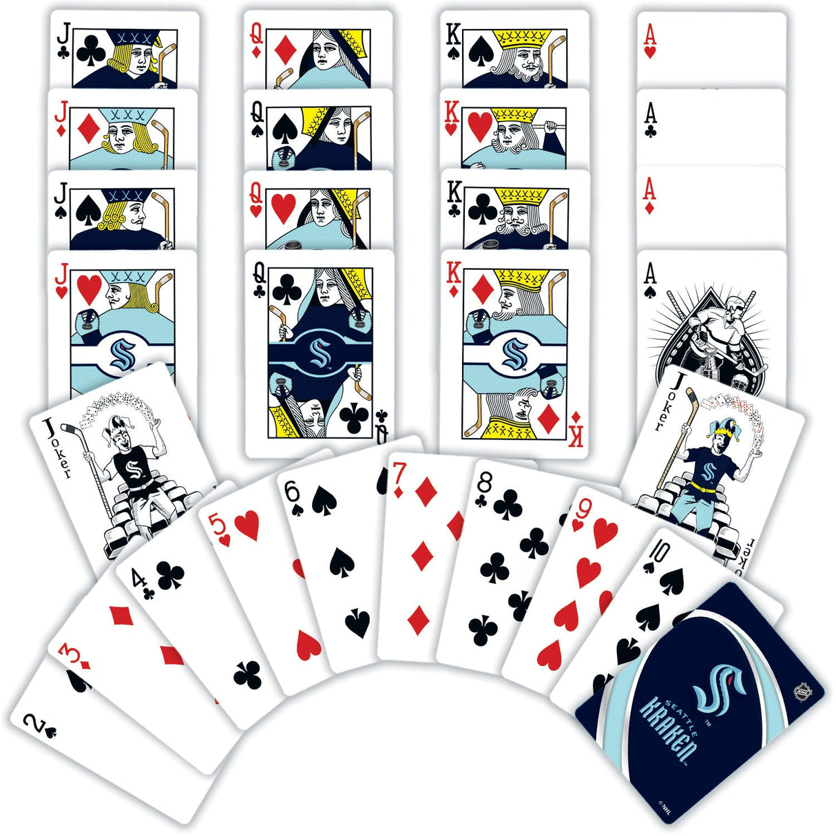 Seattle Kraken Playing Cards - 54 Card Deck