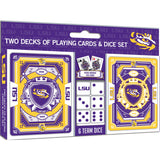 LSU Tigers - 2-Pack Playing Cards & Dice Set