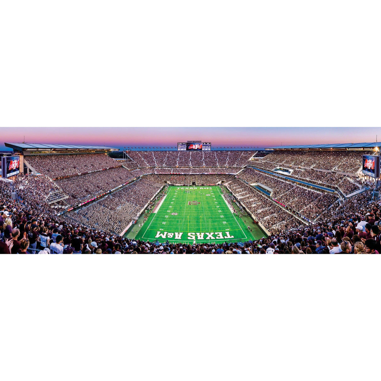 Texas A&M Aggies - 1000 Piece Panoramic Jigsaw Puzzle - End View