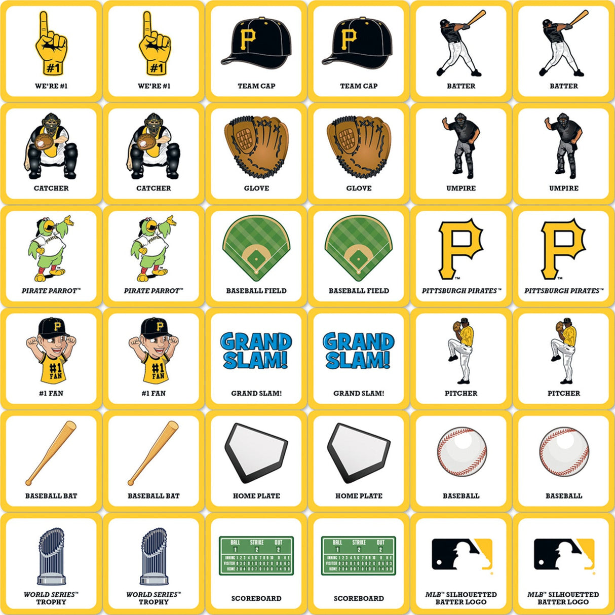 Pittsburgh Pirates Matching Game