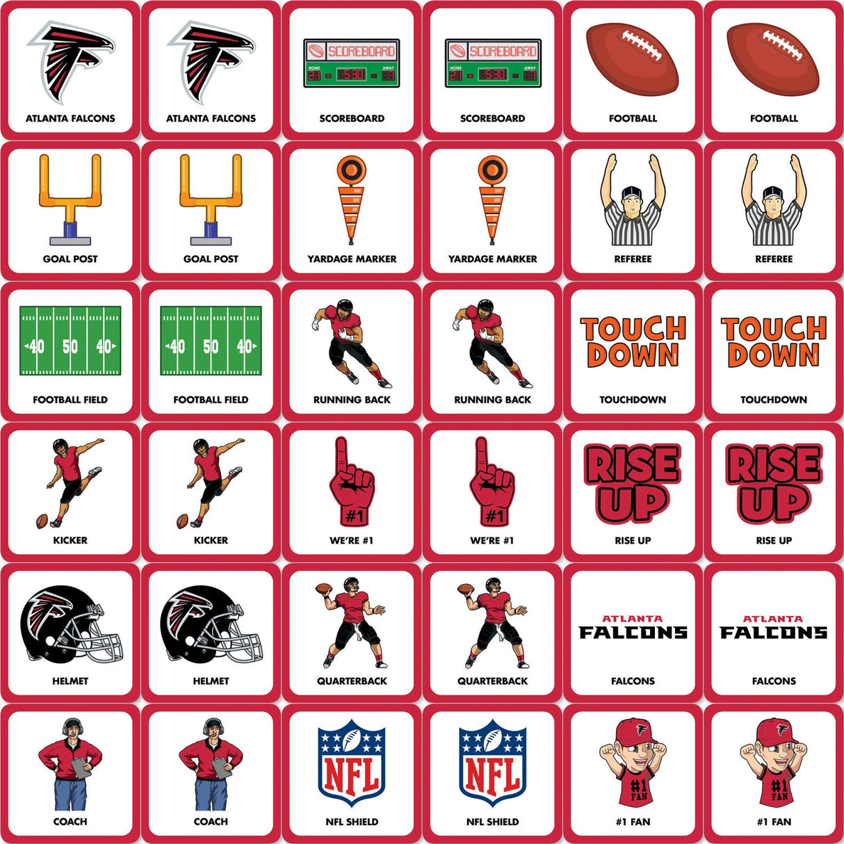 Atlanta Falcons Matching Game