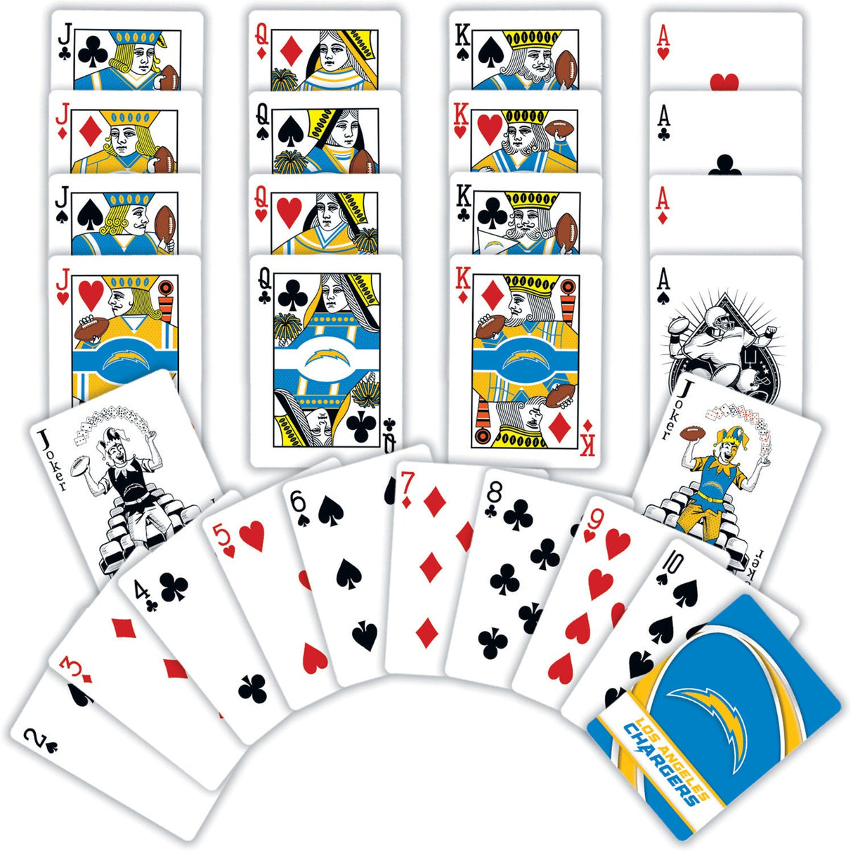 Los Angeles Chargers Playing Cards - 54 Card Deck