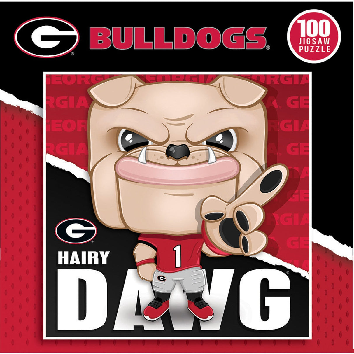 Hairy Dawg - Georgia Bulldogs Mascot 100 Piece Jigsaw Puzzle