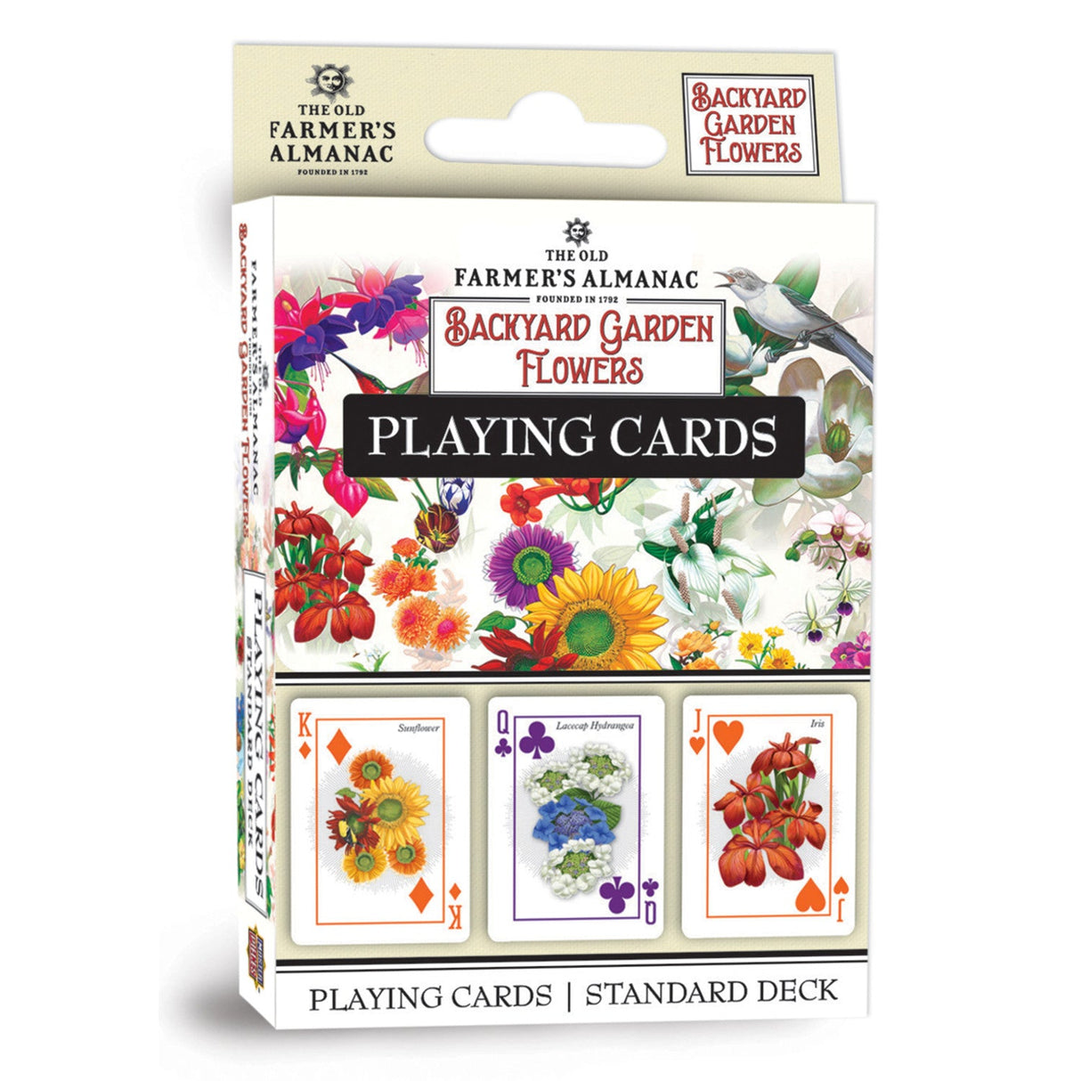 Farmer's Almanac - Backyard Garden Flowers Playing Cards - 54 Card Deck