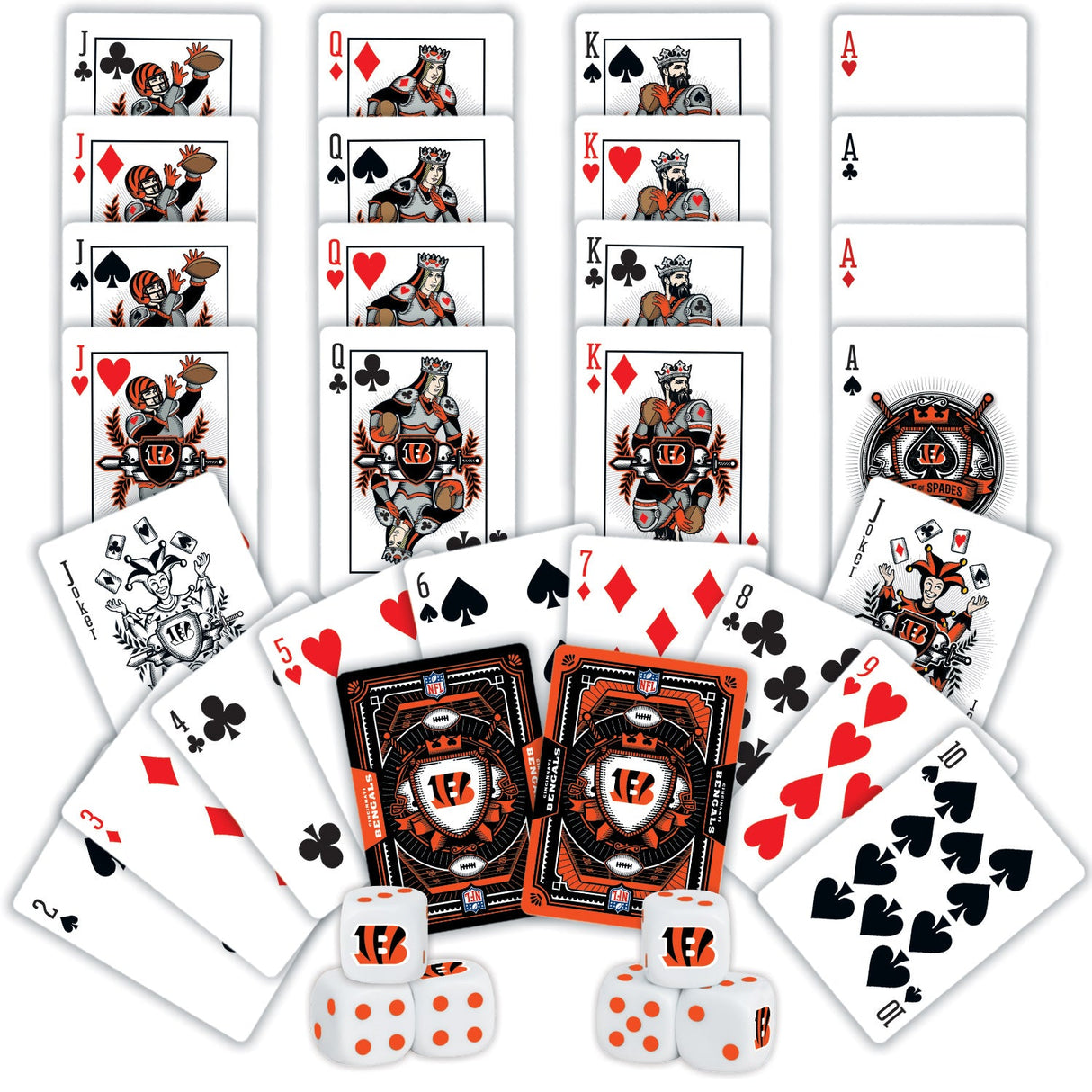 Cincinnati Bengals - 2-Pack Playing Cards & Dice Set