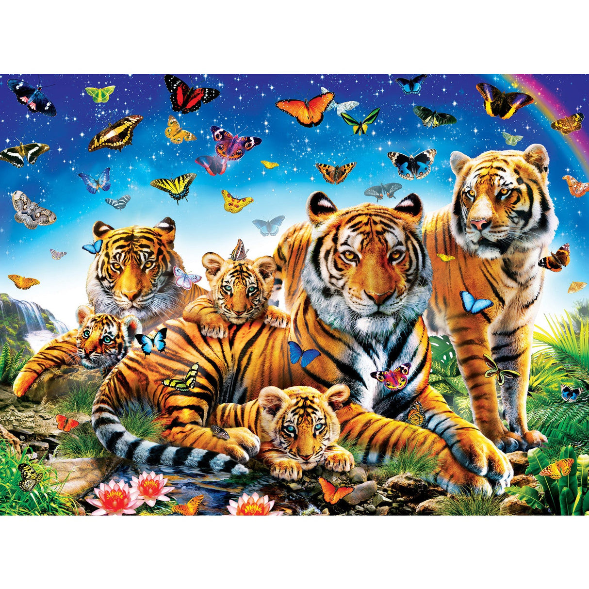 Medley - Tiger & Butterflies 300 Piece EZ Grip Jigsaw Puzzle