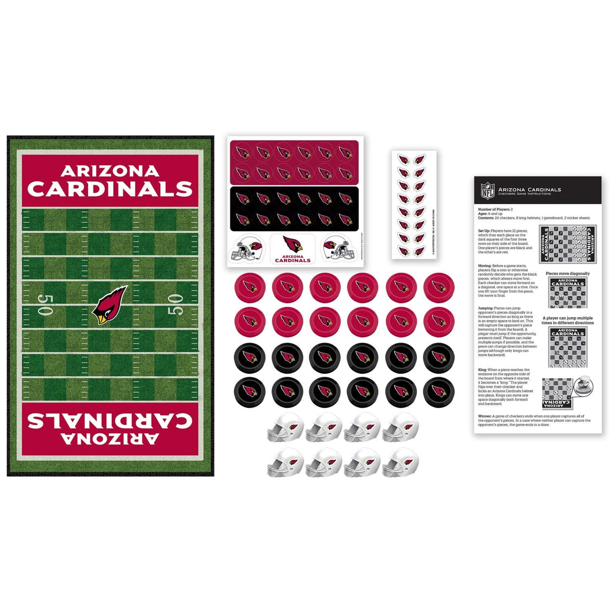 Arizona Cardinals Checkers Board Game