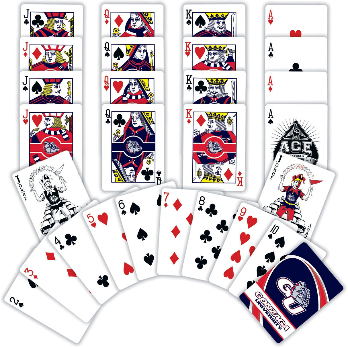 Gonzaga Bulldogs Playing Cards - 54 Card Deck