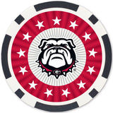 Georgia Bulldogs 100 Piece Poker Chips