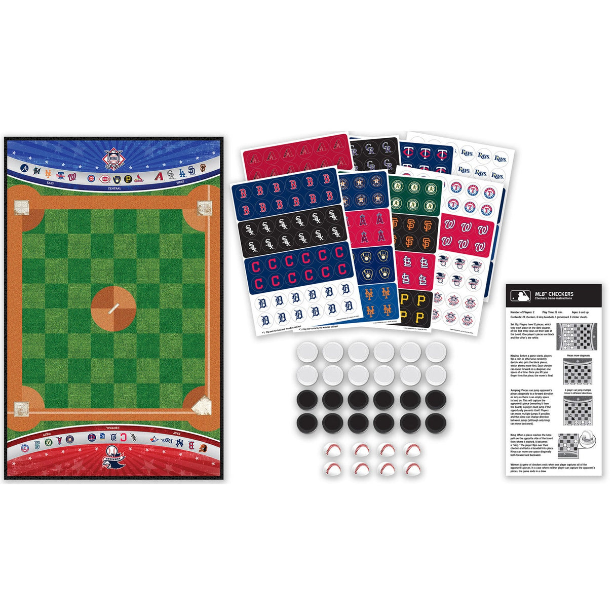 MLB - League Checkers Board Game