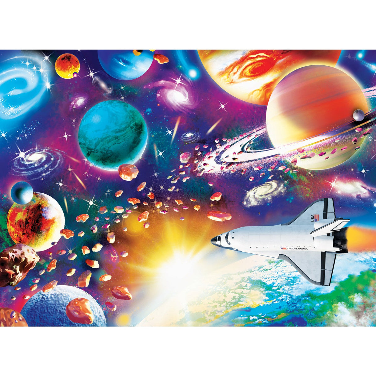 Sunrise in Space 100 Piece Jigsaw Puzzle