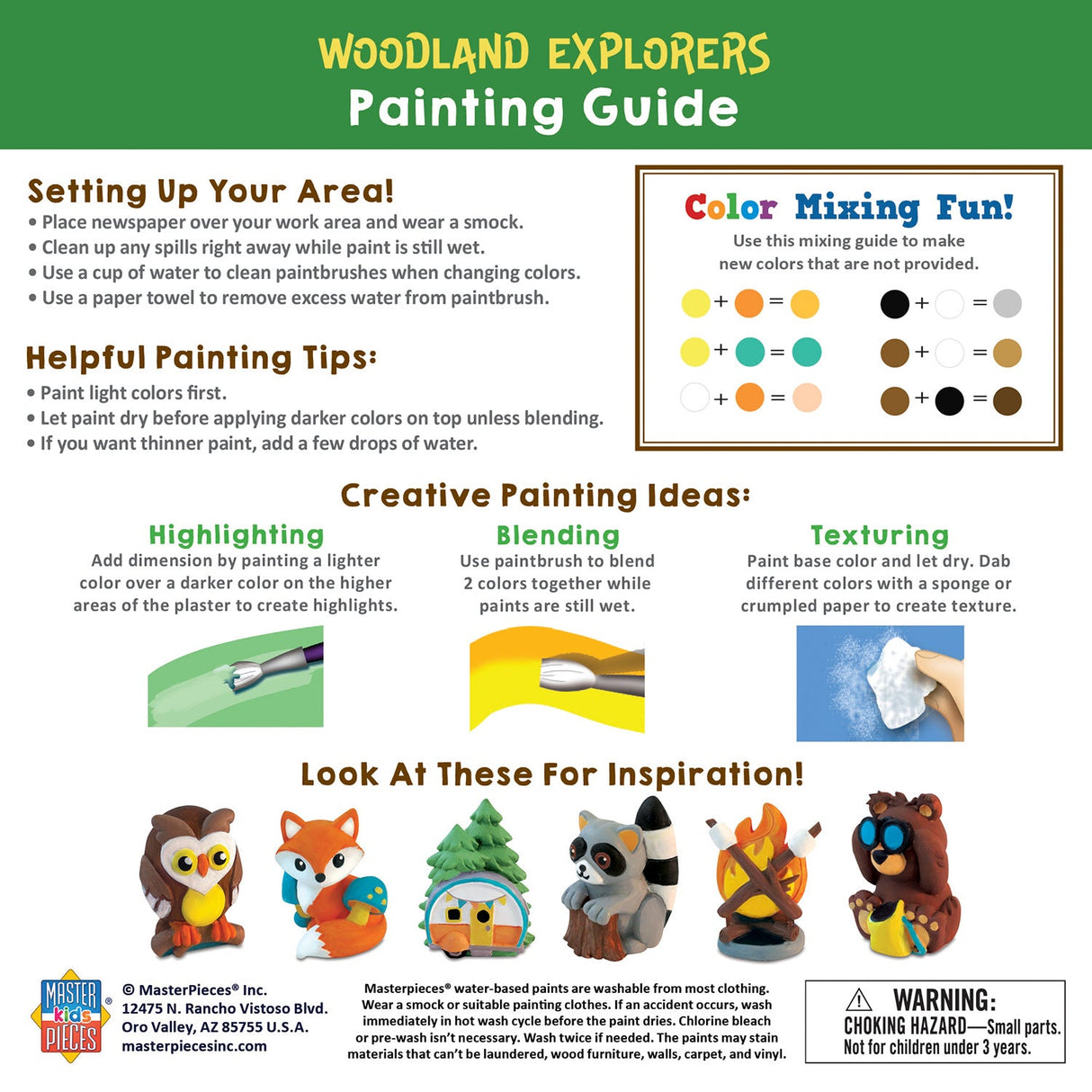 Woodland Explorers - Plaster Figurine Paint Set