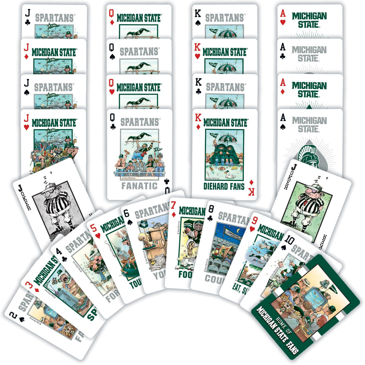 Michigan State Spartans Fan Deck Playing Cards - 54 Card Deck