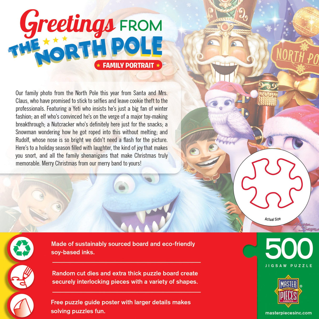 The North Pole Family Portrait 500 Piece Jigsaw Puzzle